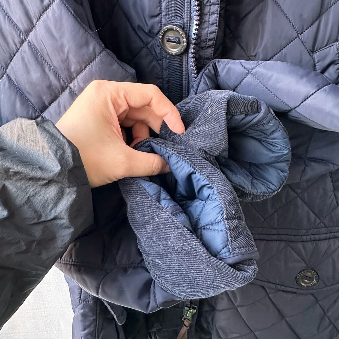 폴로 랄프로렌 캠튼 퀼팅 카코트 자켓 네이비 XL 상품이미지9