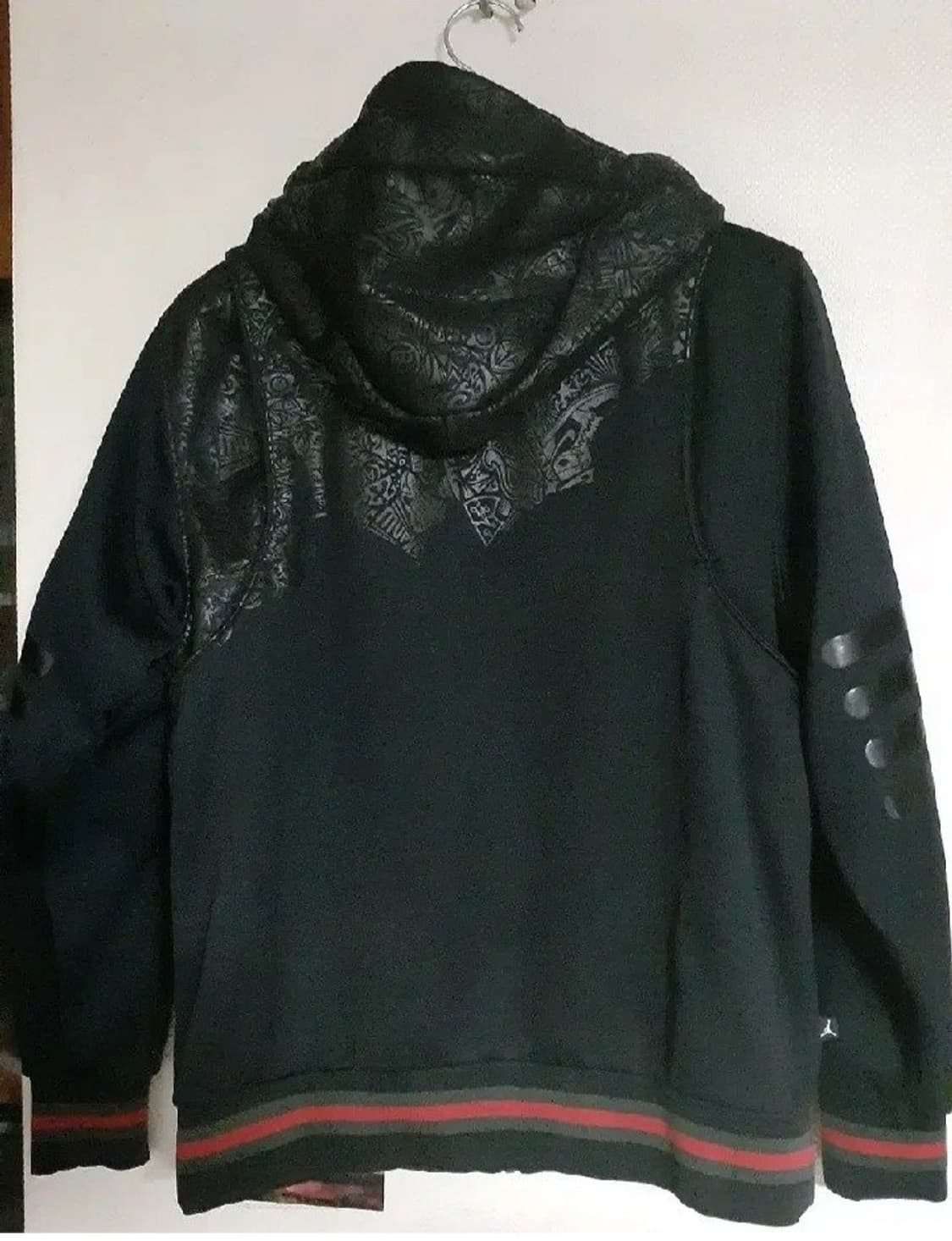 조던 페이즐리패턴 블랙후드집업 100 상품이미지2