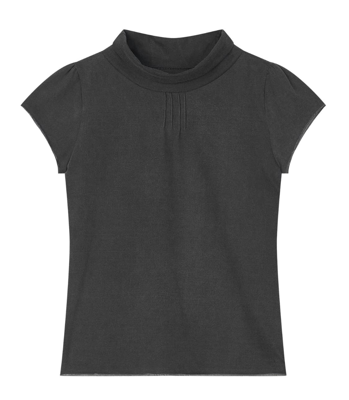 HALF-NECK PINTUCK SHORT SLEEVE T 상품이미지1