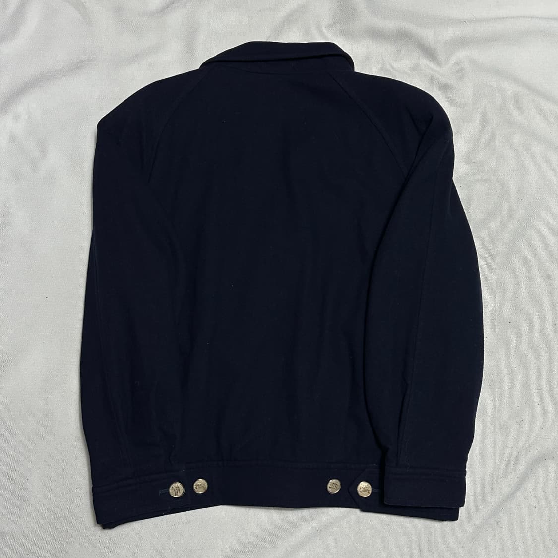 버버리 네이비 블루 울 더블 금장 버튼 자켓 상품이미지3