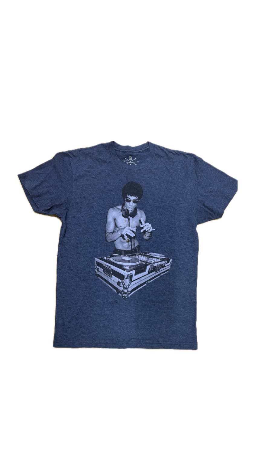 Bruce Lee DJ Turntable T-Shirt 상품이미지2