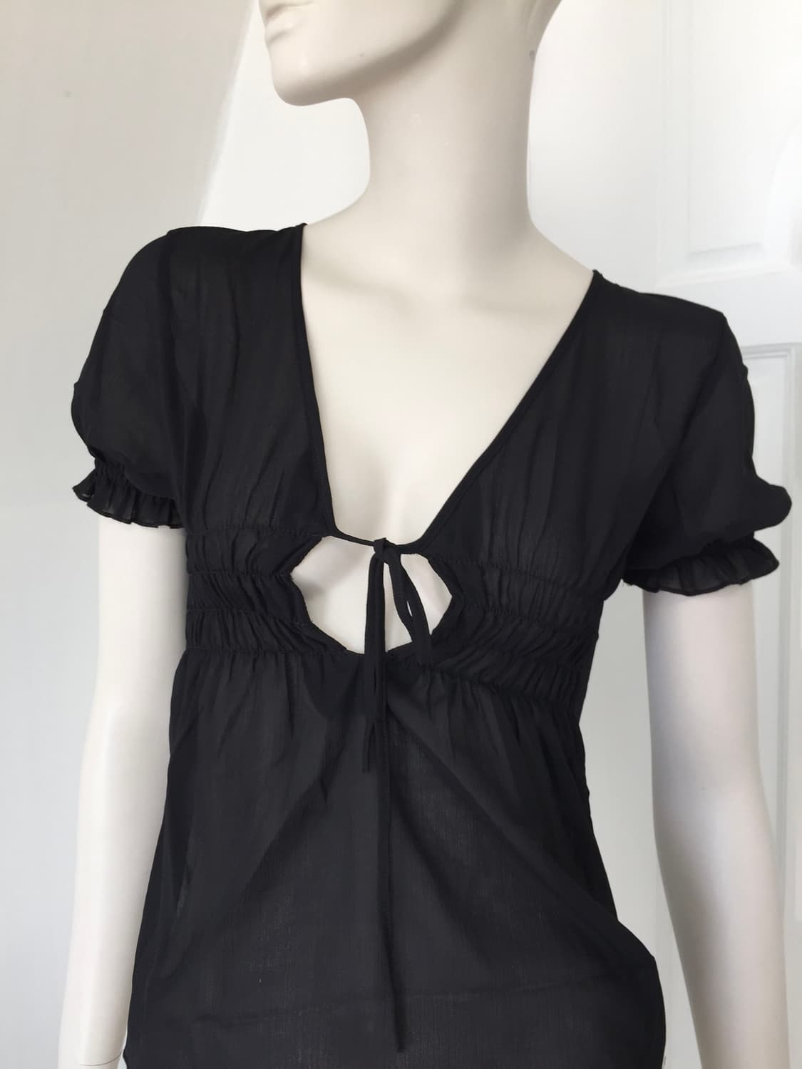 Ruched Detail Puff Sleeve Blouse 상품이미지3