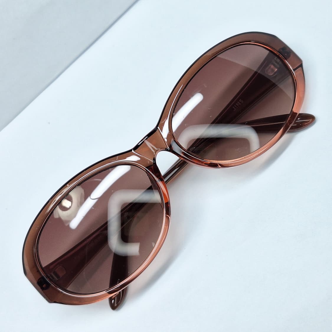 JINS 진스 LRF-17S-800 브라운 오벌형 선글라스 여성용/ 일본 상품이미지1