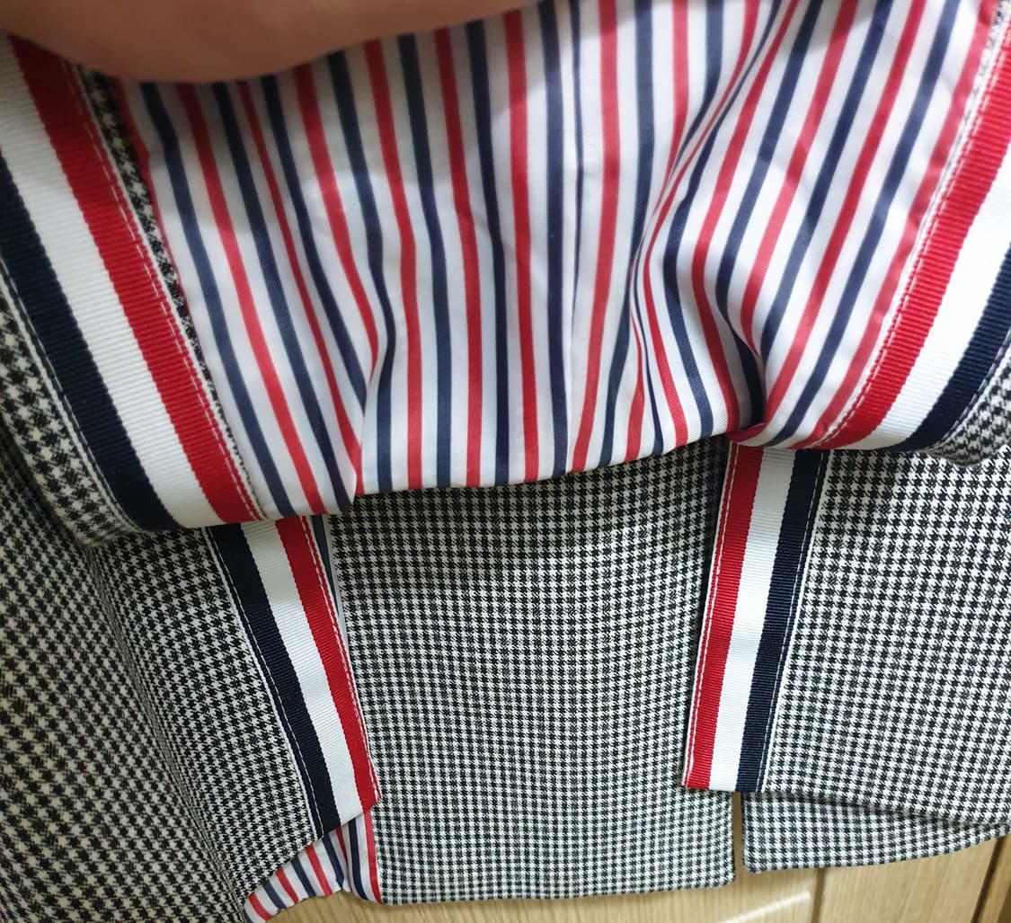 비바루비 삼선 커스텀 깅엄 블레이저 검횐 (M) 상품이미지3