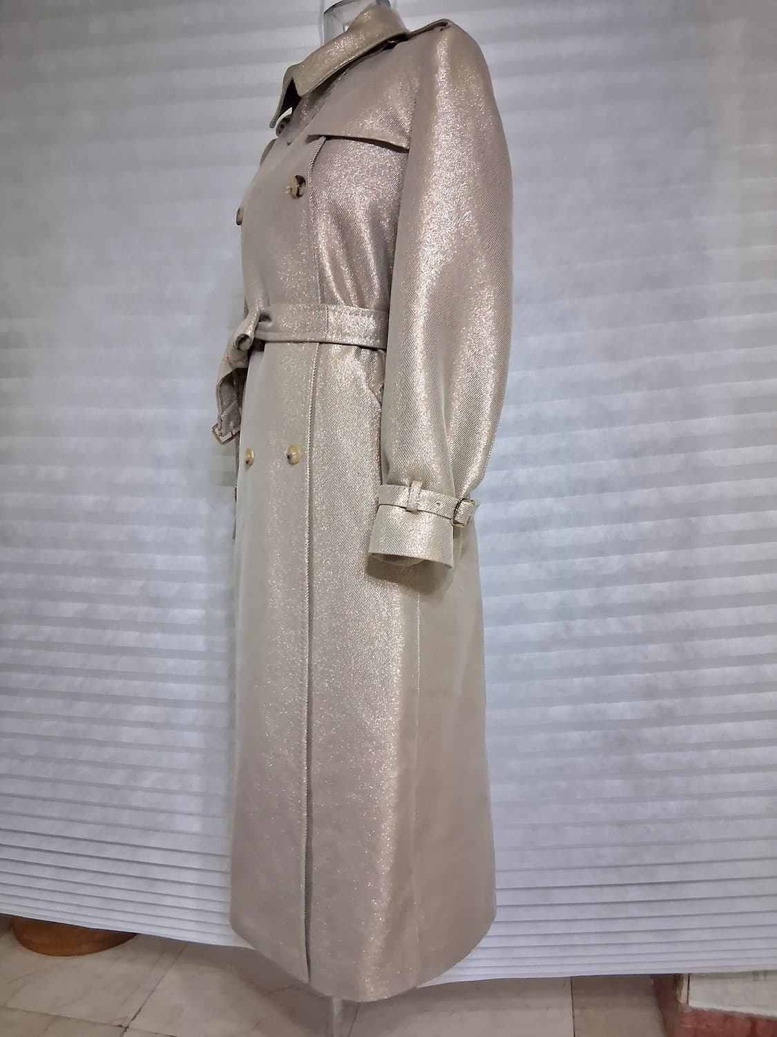 MaxMara 메탈릭 롱 트렌치코트 상품이미지8