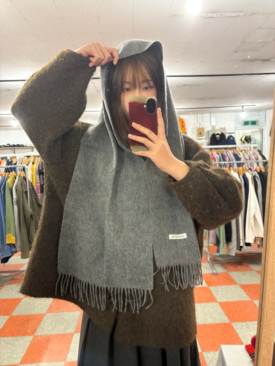 그레이 머플러 상품이미지1