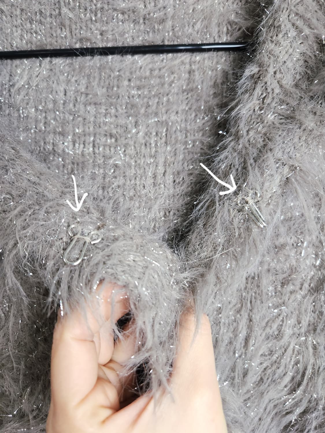 글리터 니트 후드 자켓 상품이미지9