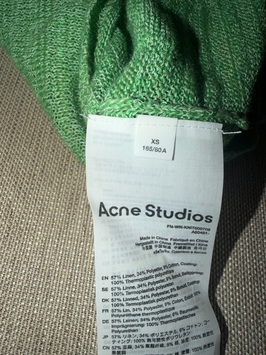 Acne Studios 반팔 니트 가디건 상품이미지3