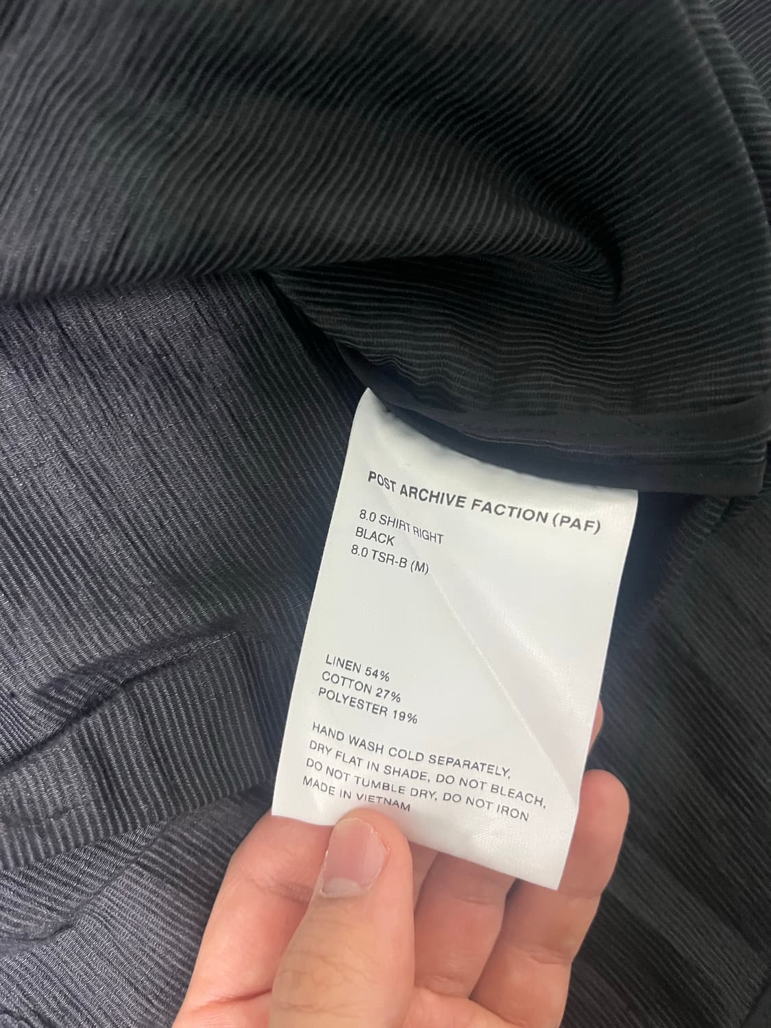 [M]paf 8.0 shirt right black 상품이미지5