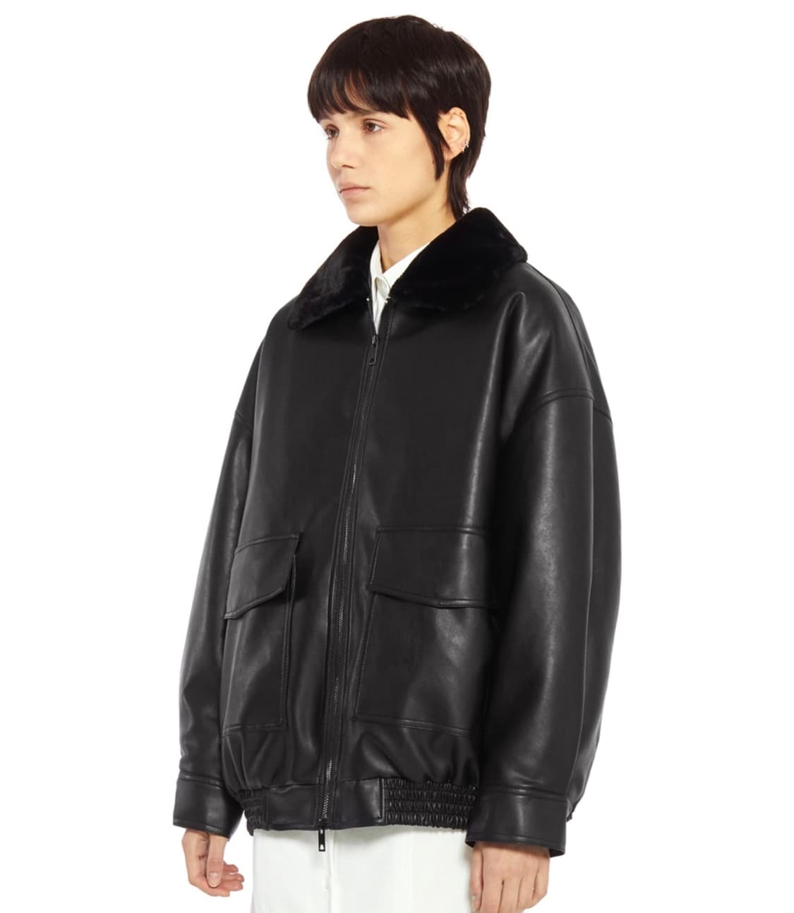 레이디볼륨 비건레더무스탕_버건디(브라운) 상품이미지3