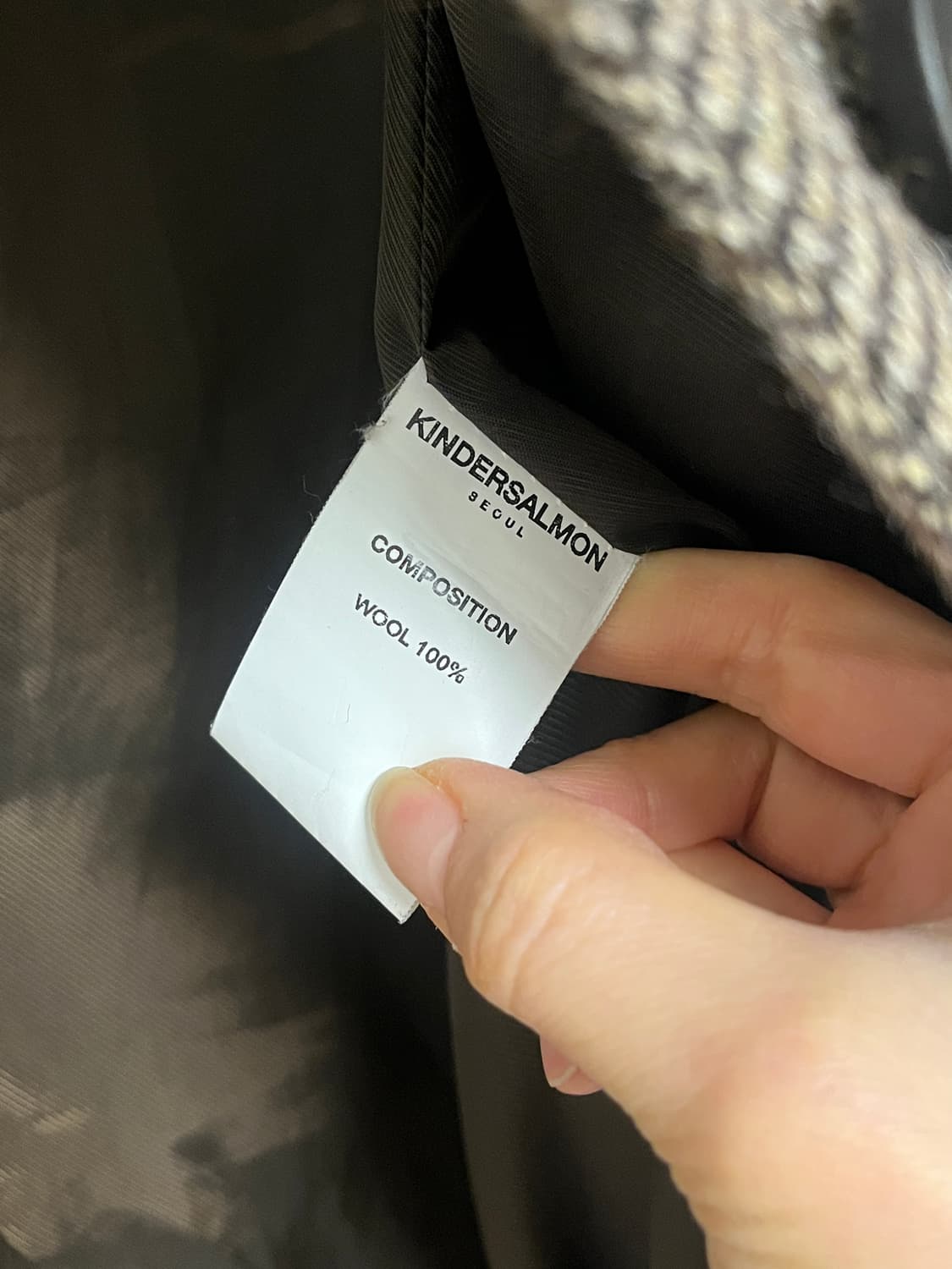 킨더살몬 헤링본 울 코트 상품이미지3