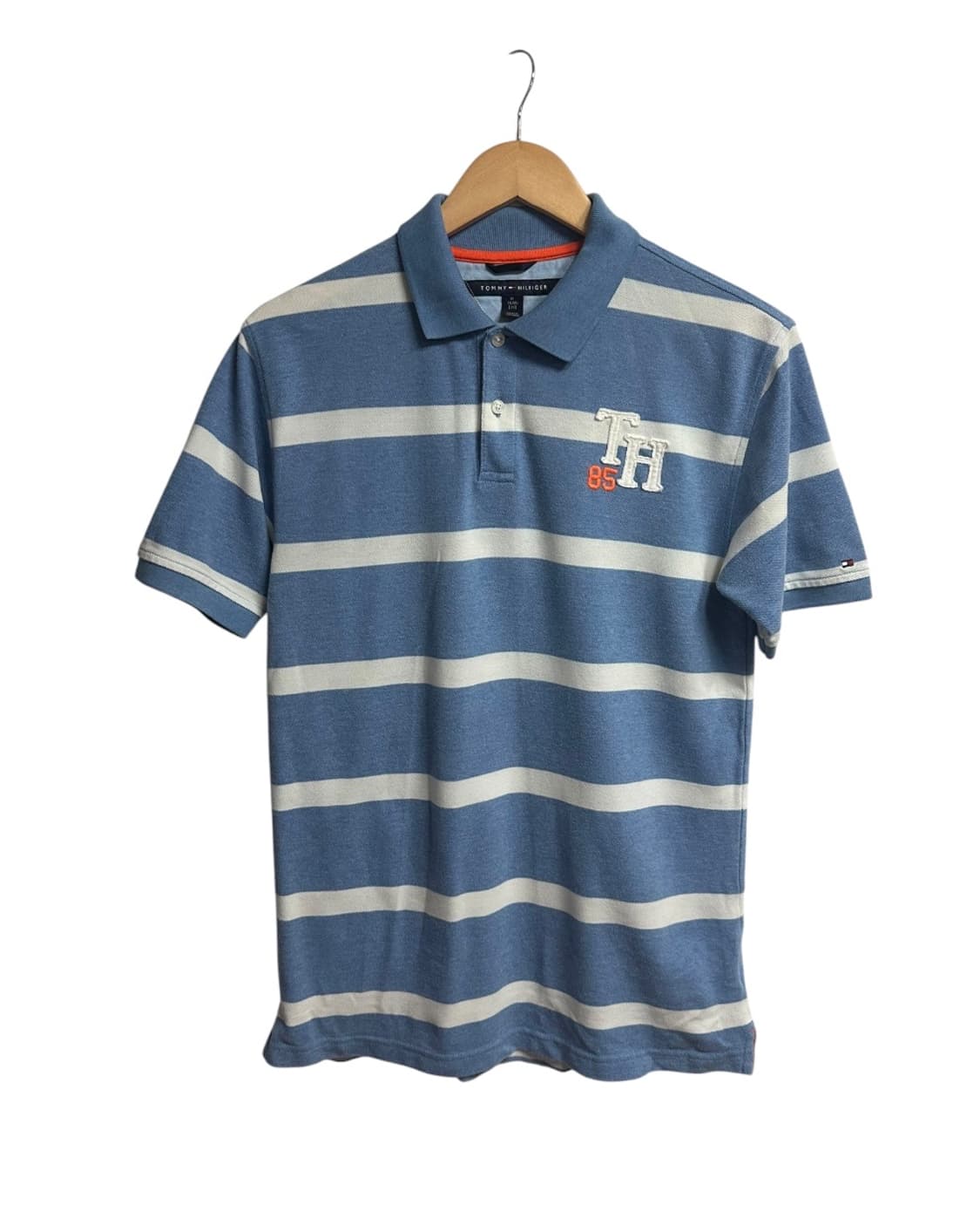 타미힐피거 스트라이프 카라티 아쿠아블루 XL size 상품이미지1