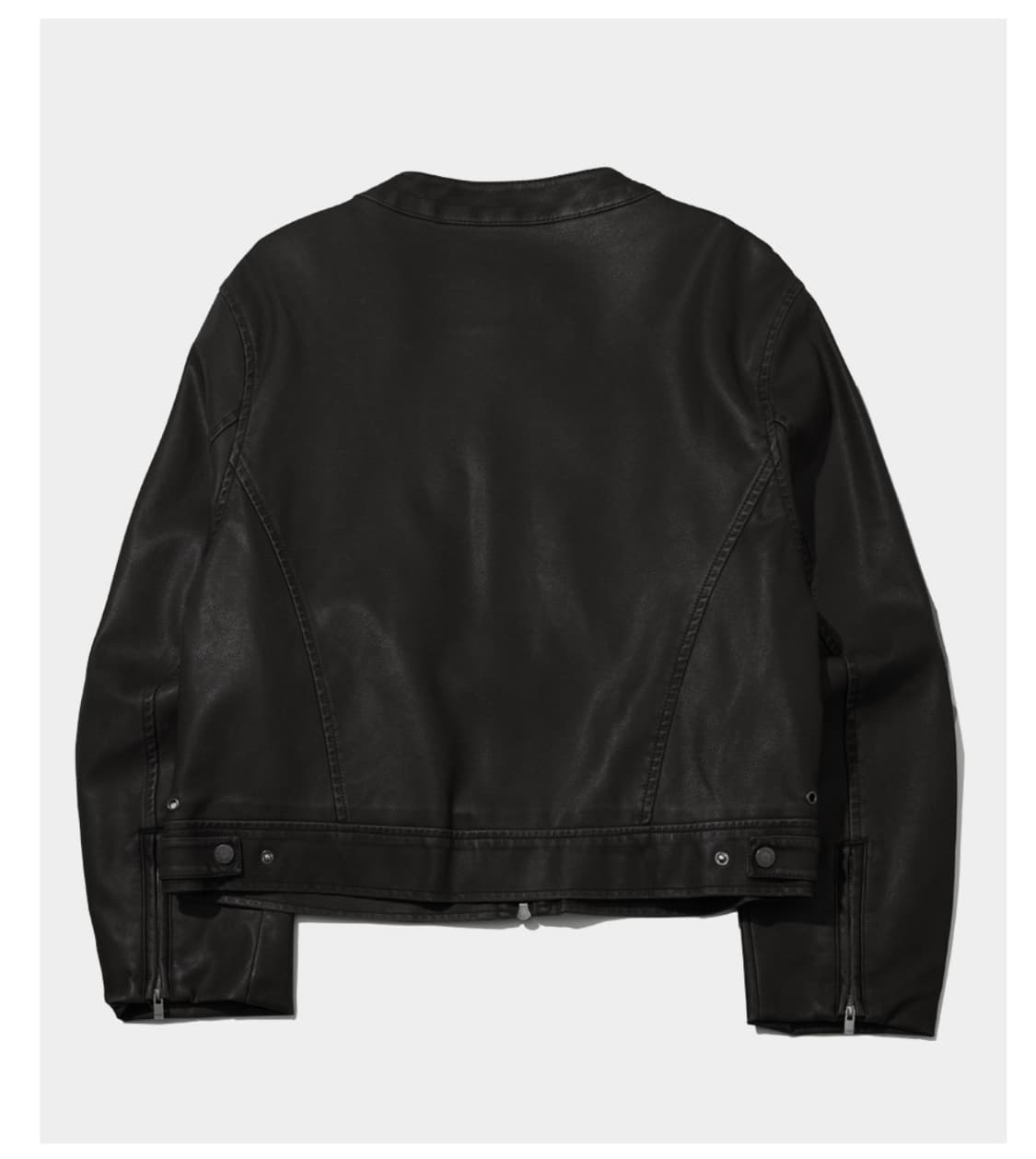 플레이스스튜디오 빈티지 피그먼트 워싱 투웨이 넥 버튼 레더 자켓 점퍼 상품이미지2