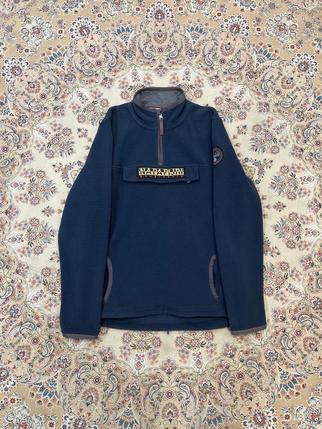 나파피리 90s 하프집업 빅로고 플리스 아노락 상품이미지3