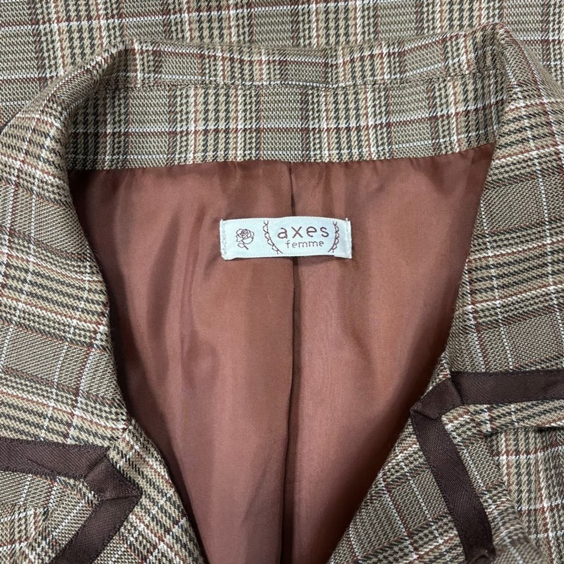 엑시즈 팜 더블 체크 자켓 V0515 상품이미지7