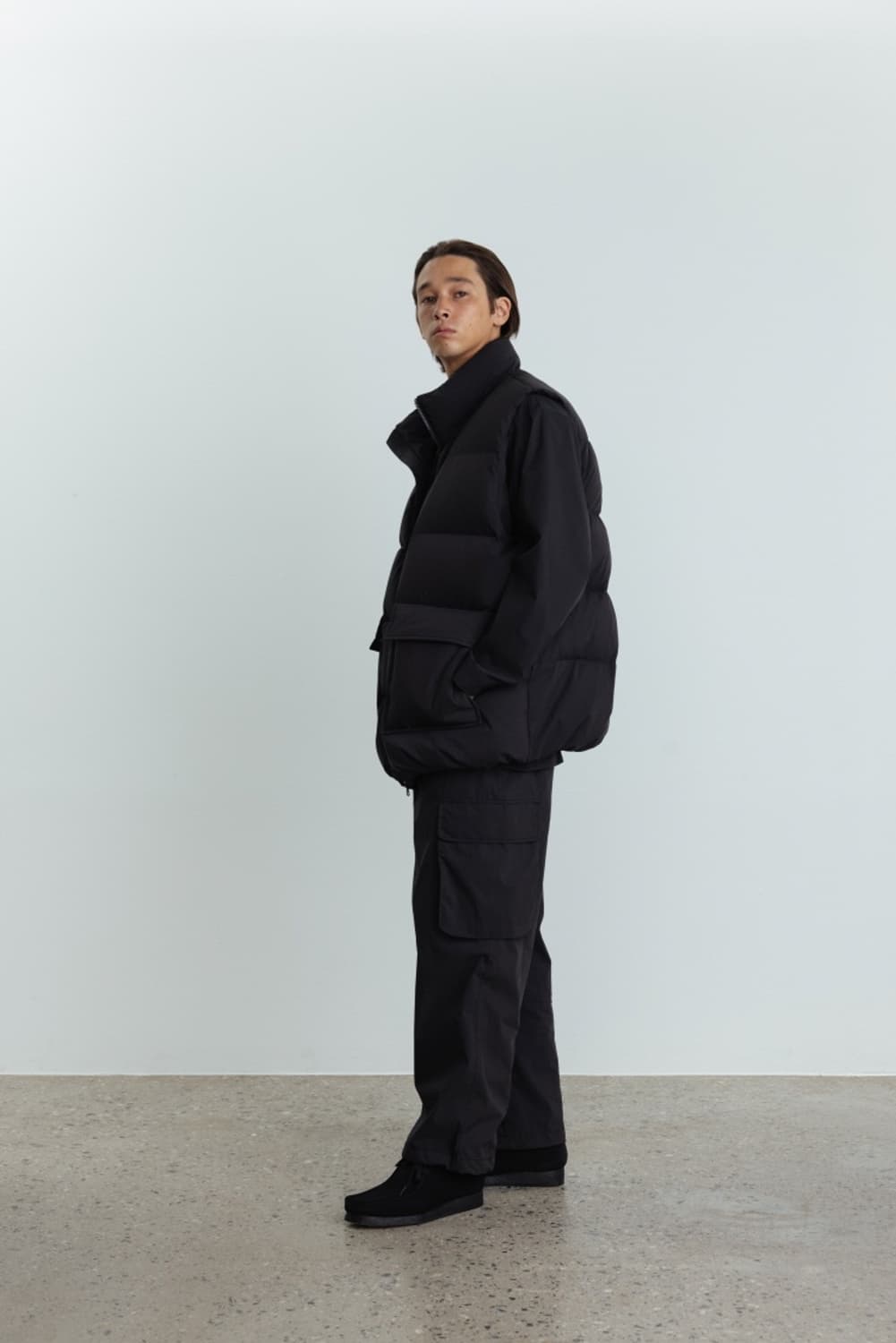 [2] 오토매틱포더피플 오버쉘 다운 베스트 _ 차콜 블랙 상품이미지2