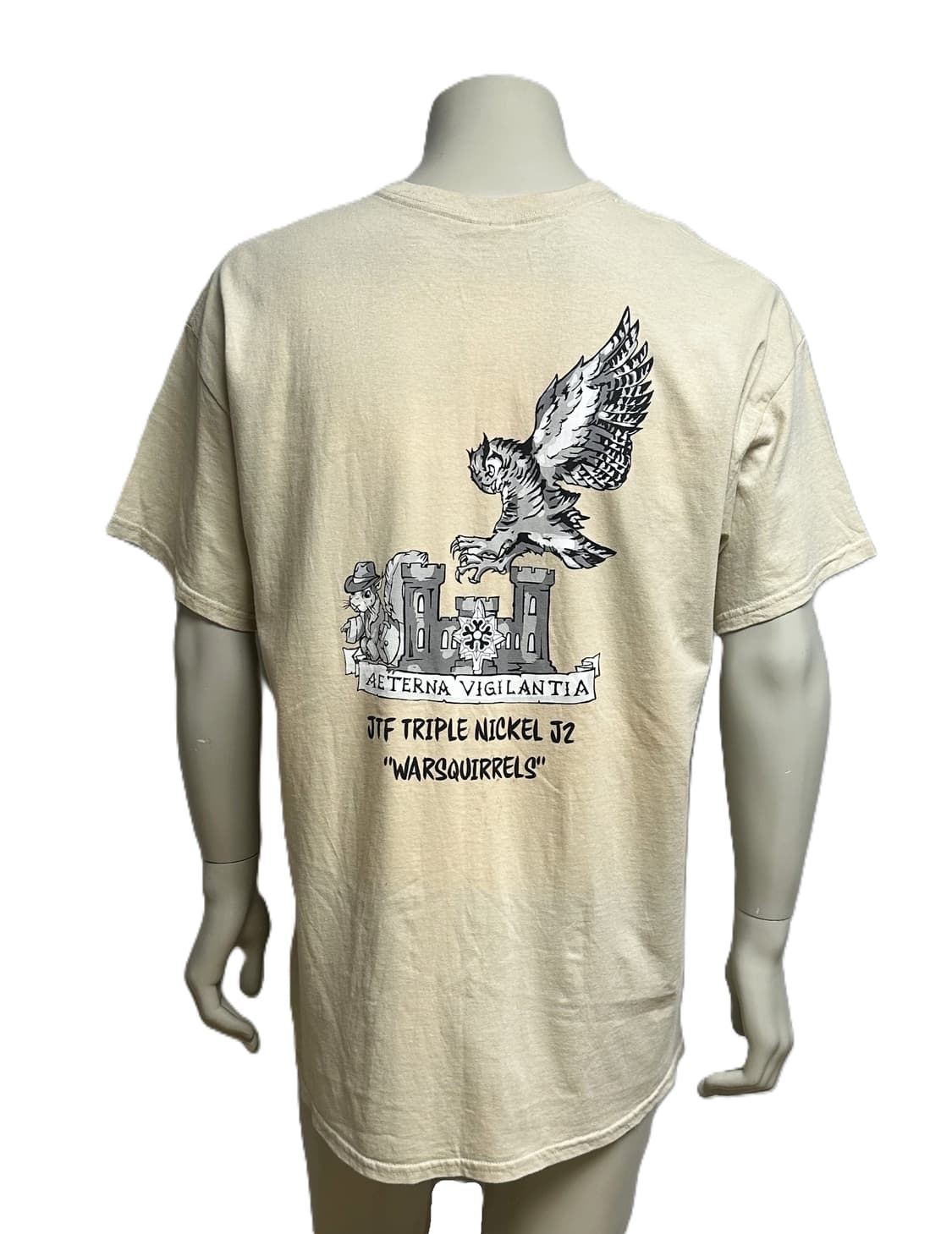 미군 기념 카키색 라운드 반팔 티셔츠 (XL) (만원샵) 상품이미지4