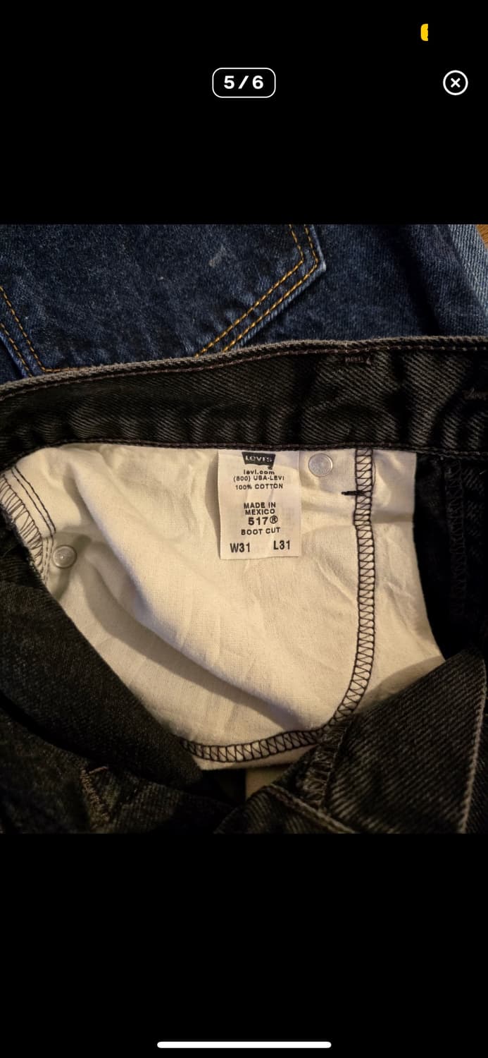 Levis 517 Mexico 흑청 (리바이스 부츠컷) 상품이미지5