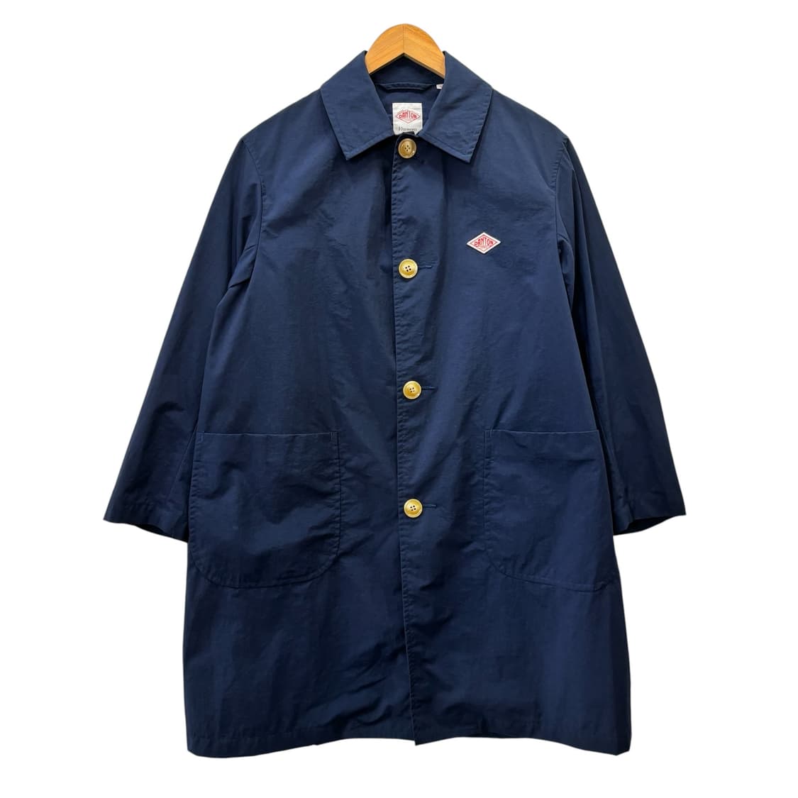 단톤 네이비 나일론 코트 상품이미지1