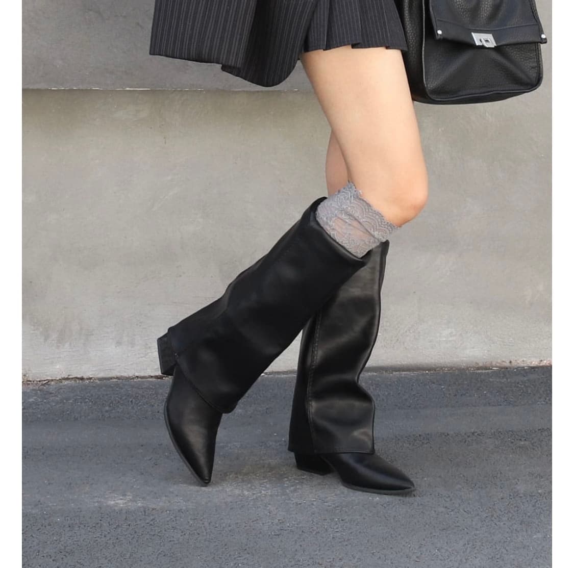 택포)새상품)폴딩 롱부츠/235 피 상품이미지2