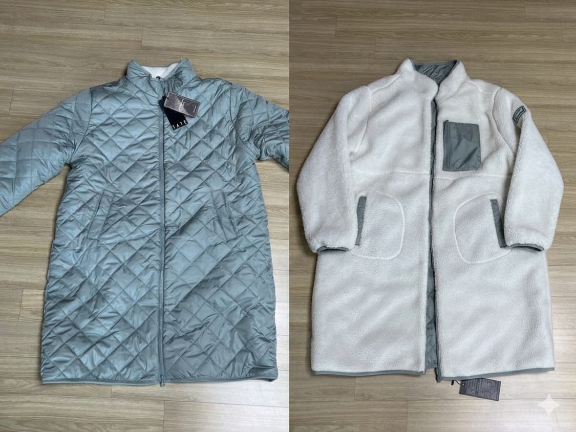 (새상품) TATE 리버서블 후리스 패딩 상품이미지1