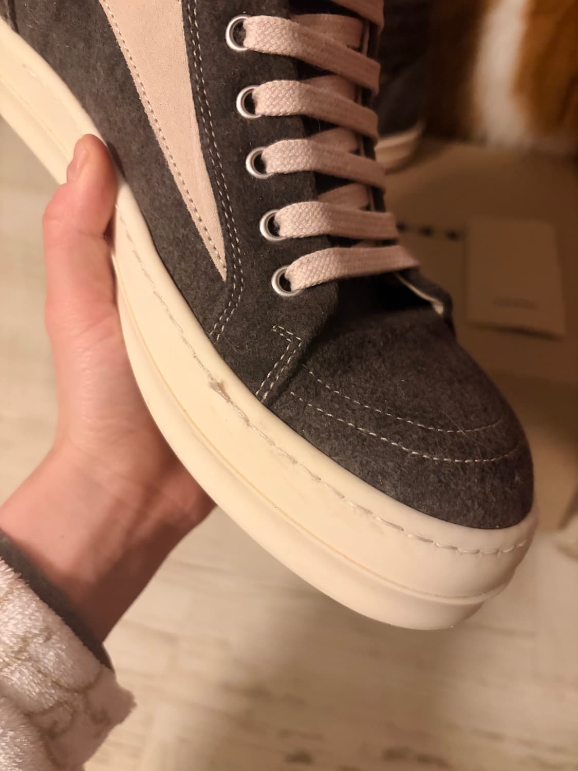 [40.5] 릭오웬스 다크쉐도우 빈티지하이 스니크 신발 상품이미지3