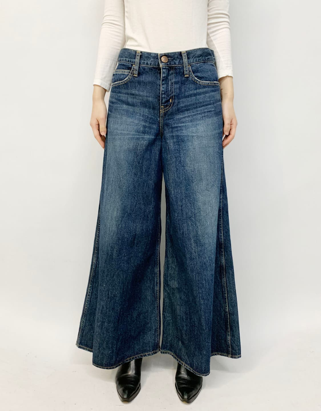 레드 카드 와이드 데님 팬츠 상품이미지1