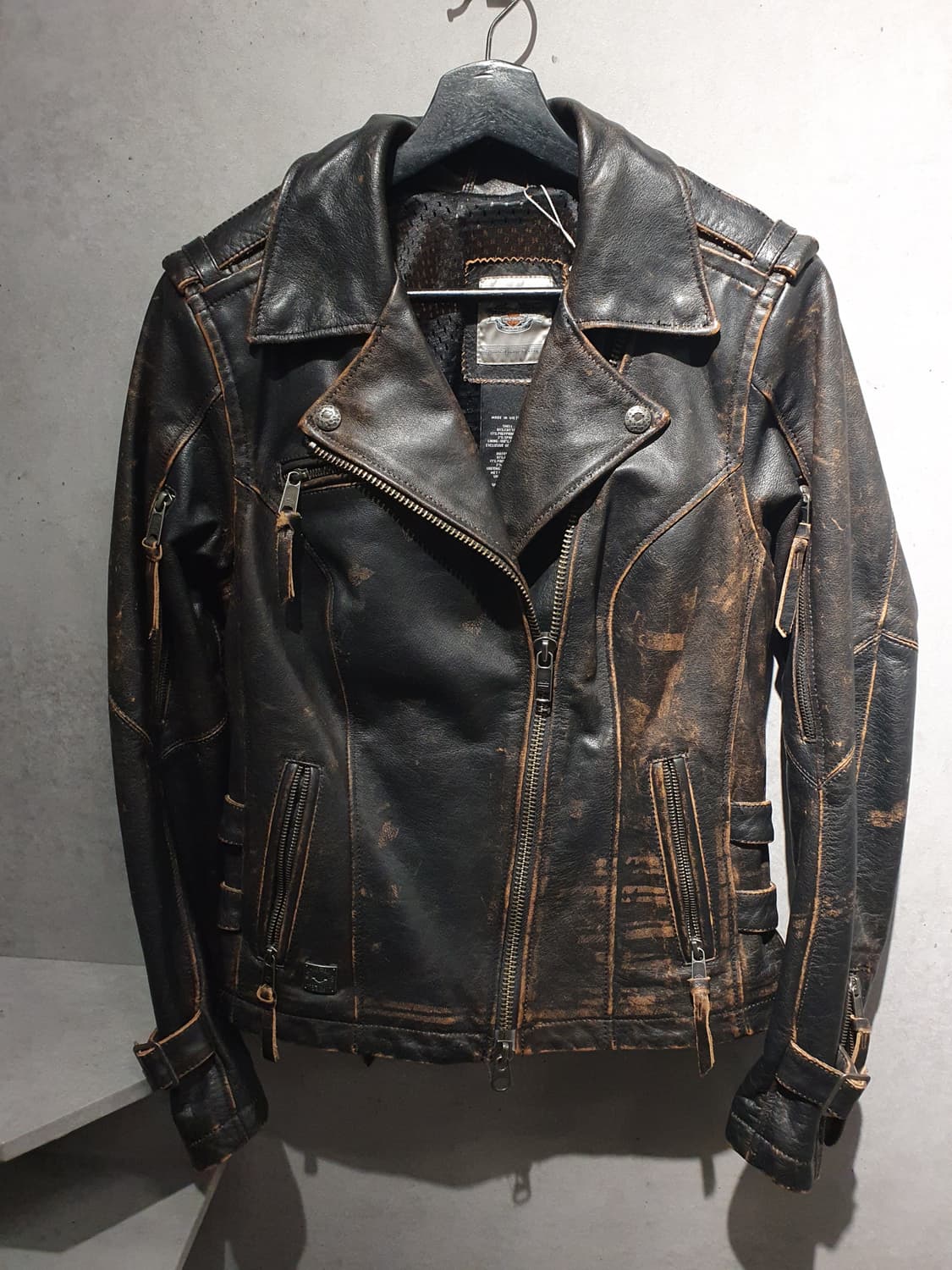 🏍️ 할리데이비슨 정품 가죽 라이더 자켓 (M) 상품이미지1