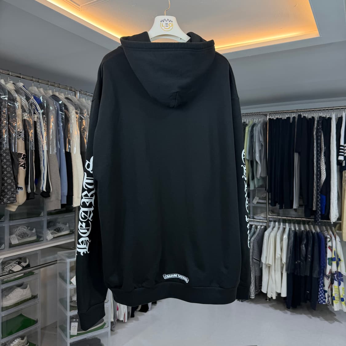[리오브] 크롬하츠 버티컬 로고 후드집업 상품이미지2