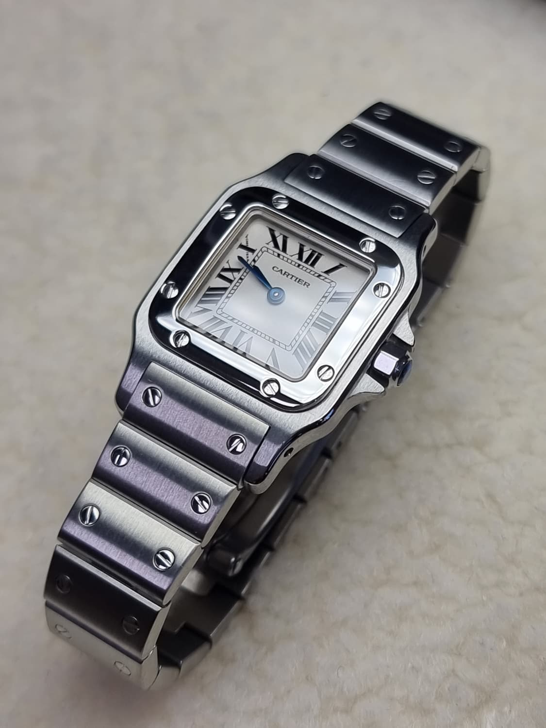 까르띠에 산토스 갈베 스틸 스몰 S 쿼츠 여성용 시계 04년 상품이미지4