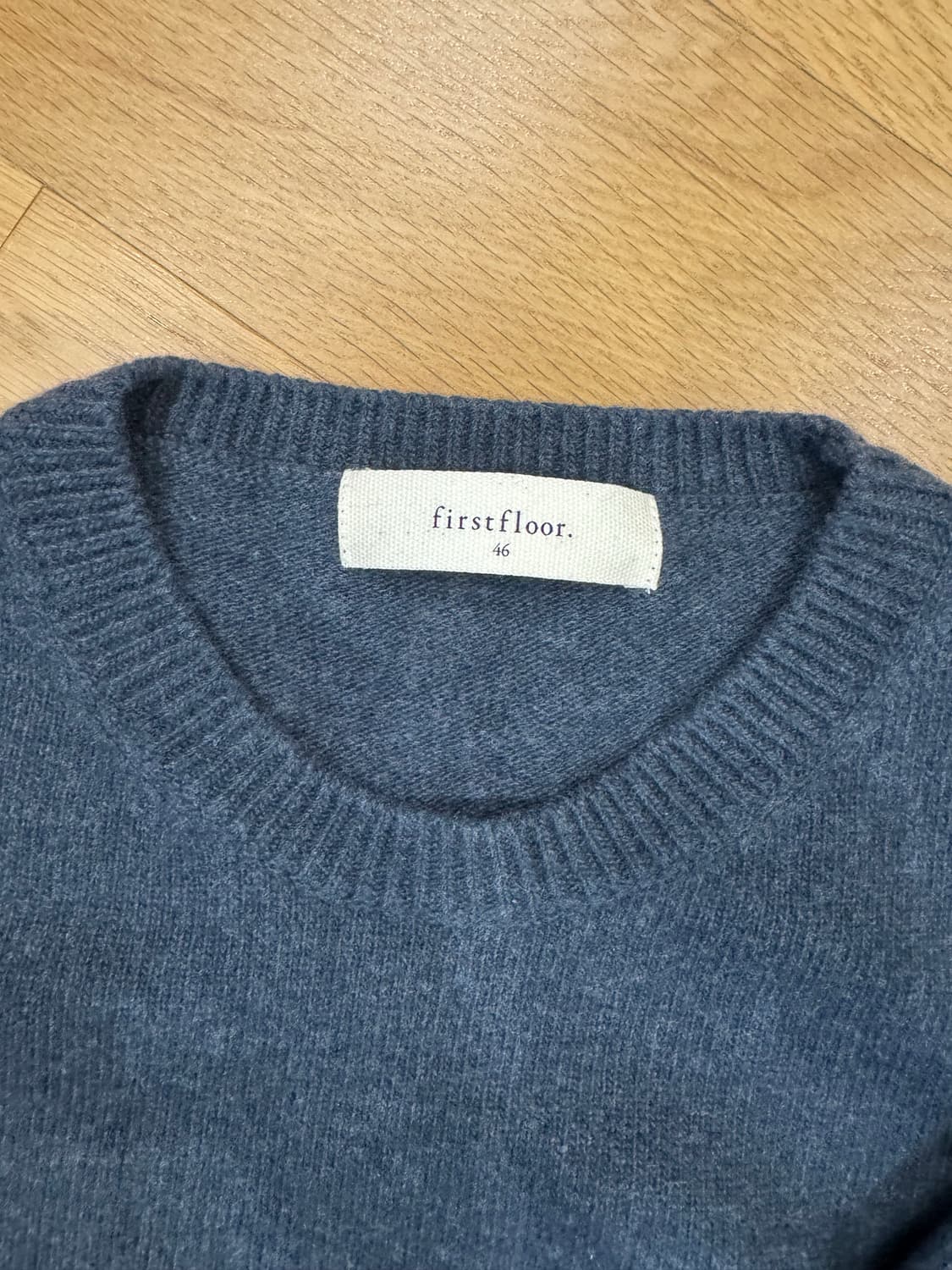 퍼스트플로어 캐시미어 니트 미드나잇/오트그레이 46 상품이미지4