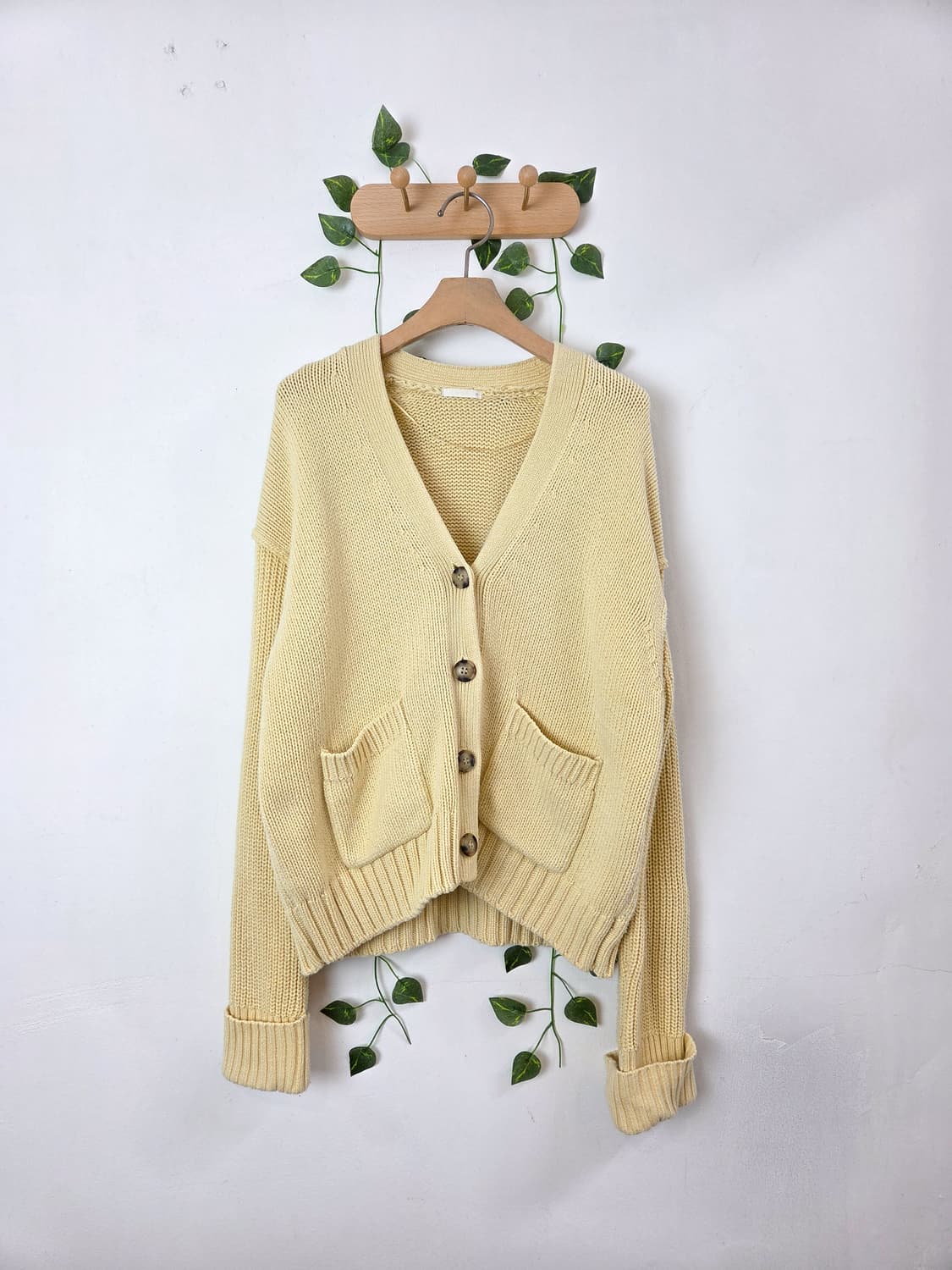 버터빛 롤업 가디건 상품이미지1