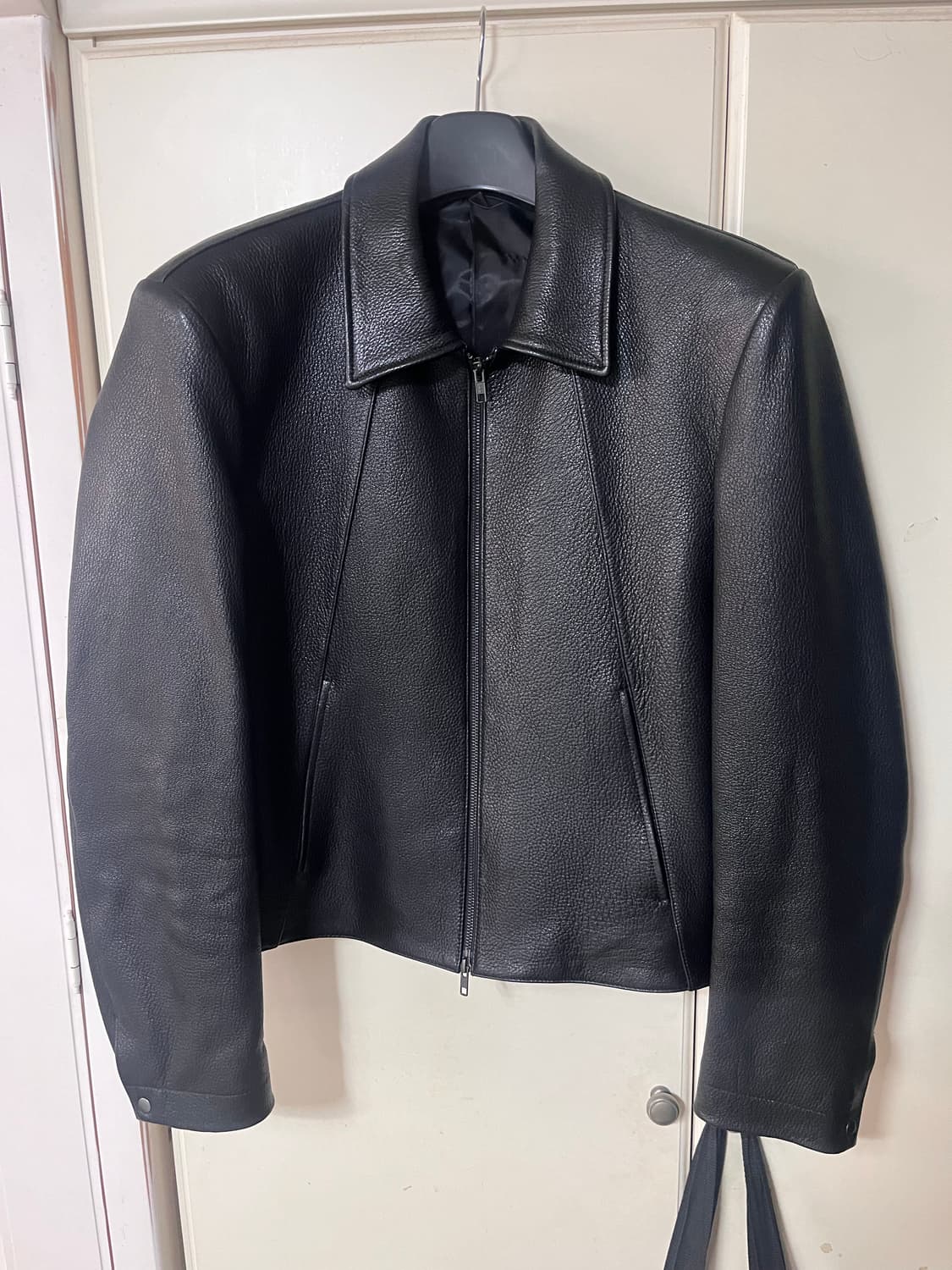 50) 노이어 고트 슈렁큰 레더 자켓 상품이미지1