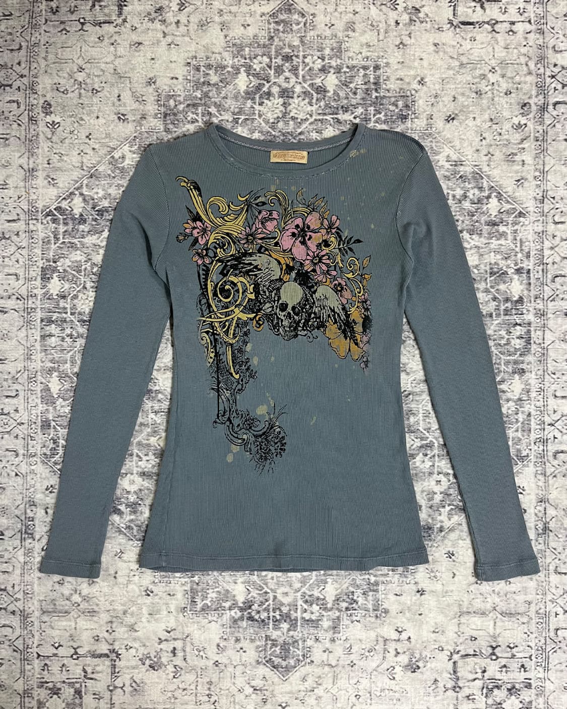 Skinny Minnie skull printing long sleeve 상품이미지3