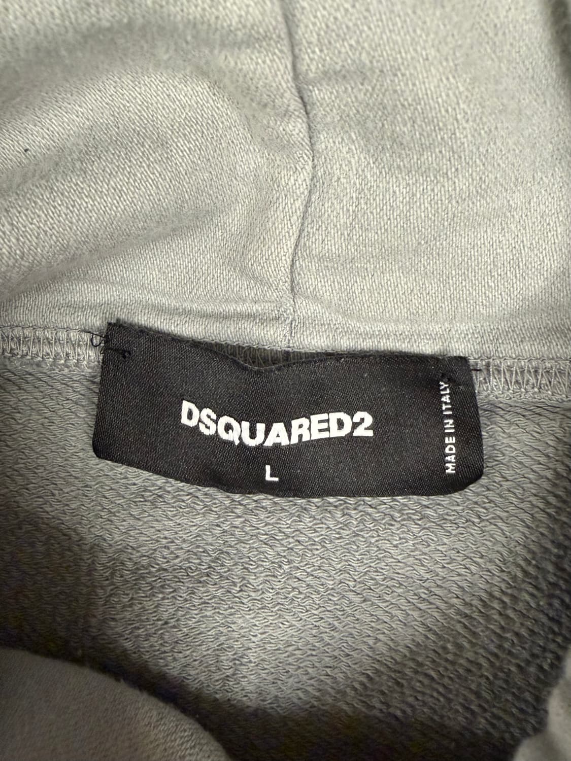 [L] 디스퀘어드2 오버핏 그레이후드티 상품이미지4