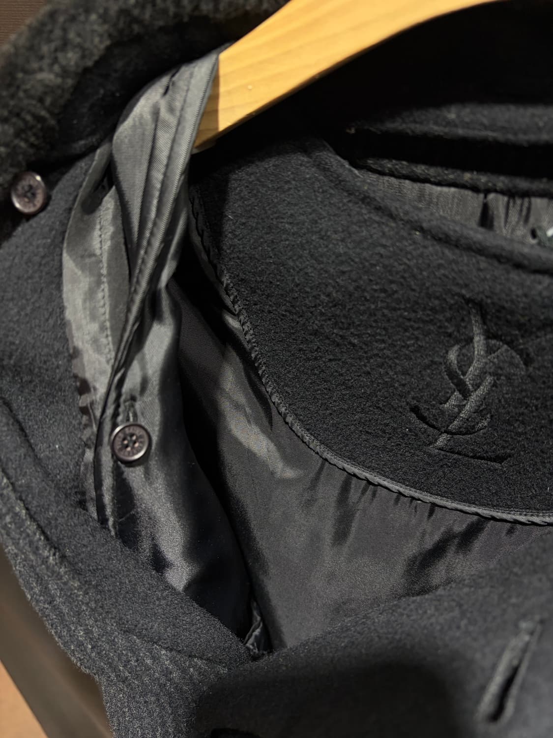 XXL YSL 입생로랑 스트라이프 심볼로고 울 싱글코트 상품이미지6