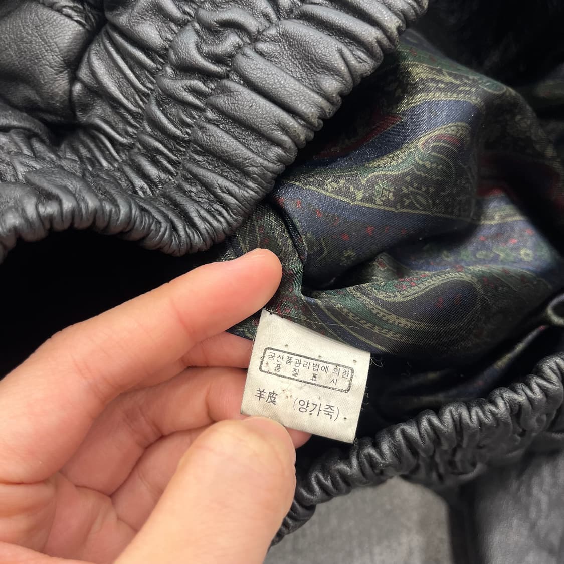 L 빈티지 양가죽 봄버 레더자켓 상품이미지7