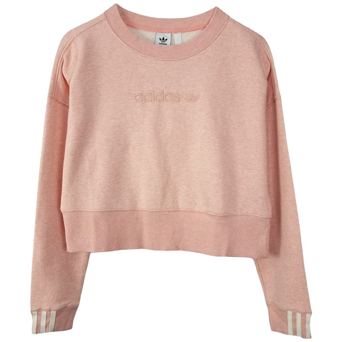 [아디다스] 로고 자수 오버핏 크롭 맨투맨 M19745 상품이미지2