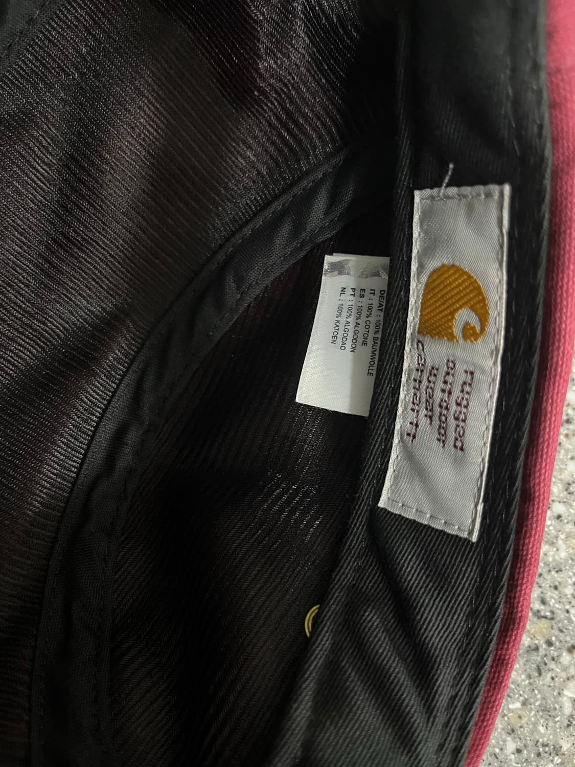 칼하트 WIP 5패널 캠프캡 버건디 색상 상품이미지5