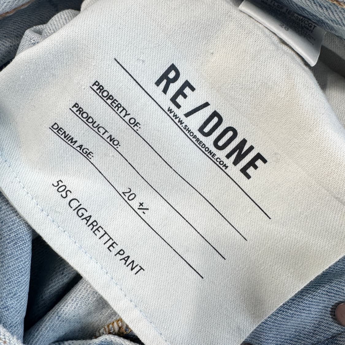 리던 50S 시가렛 데님 진 (28) 상품이미지5