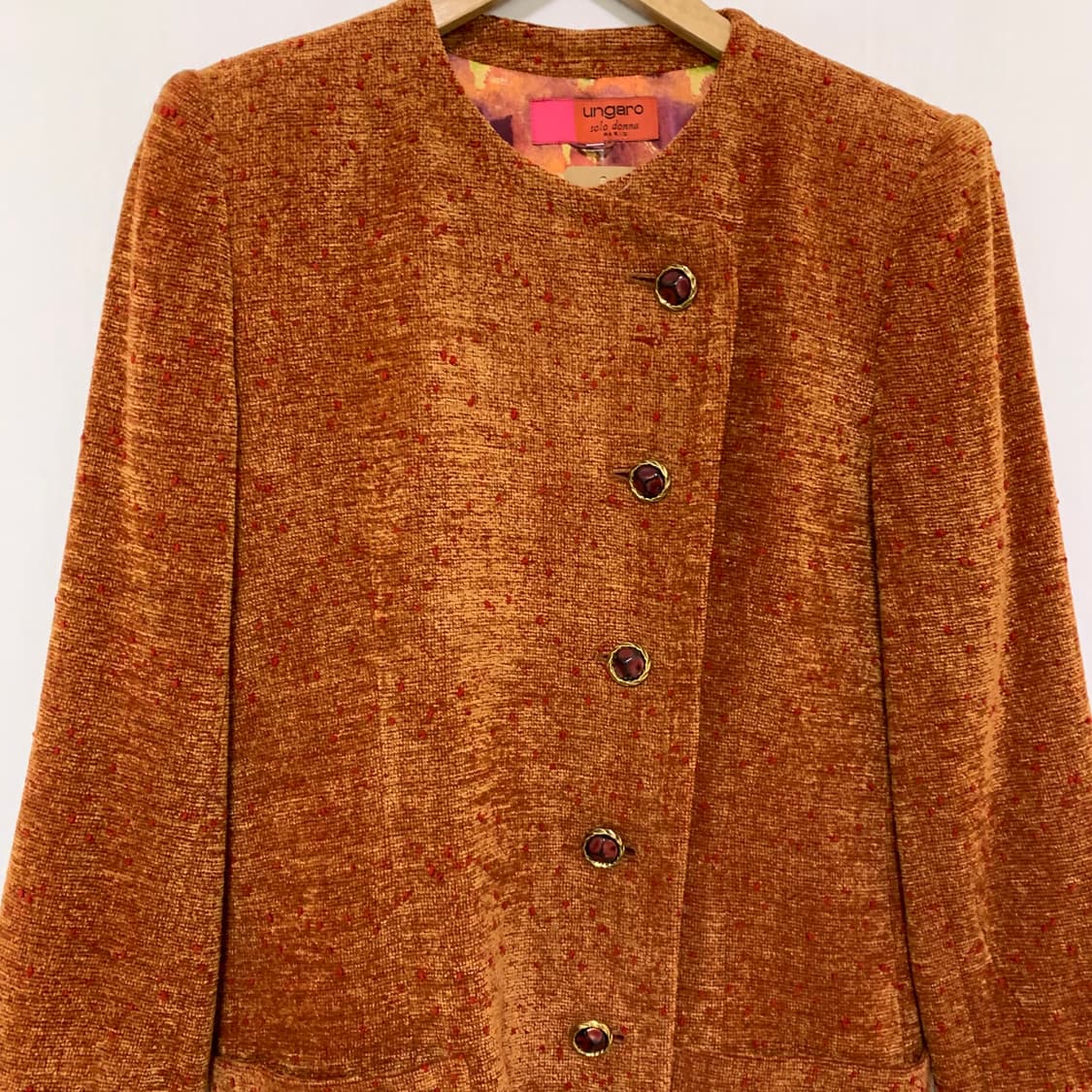 웅가로 파리 앤틱 버튼 사선 자켓 프랑스 여성 일본 빈티지 상품이미지4