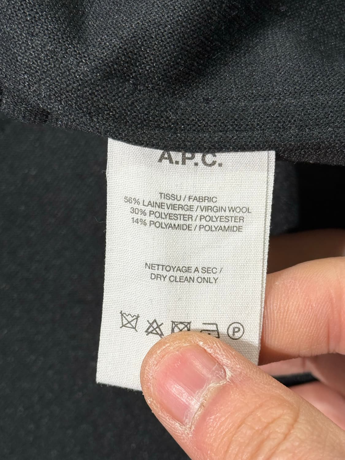 아페쎄 딥 네이비 히든 버튼 울 후디 코트 상품이미지8