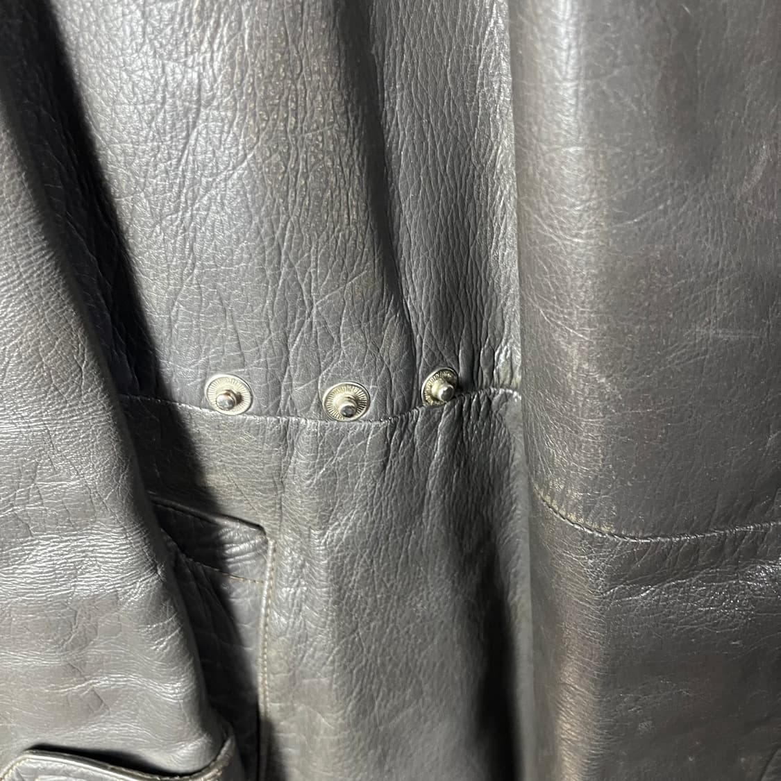 [Military] German Leather Long Coat 상품이미지4