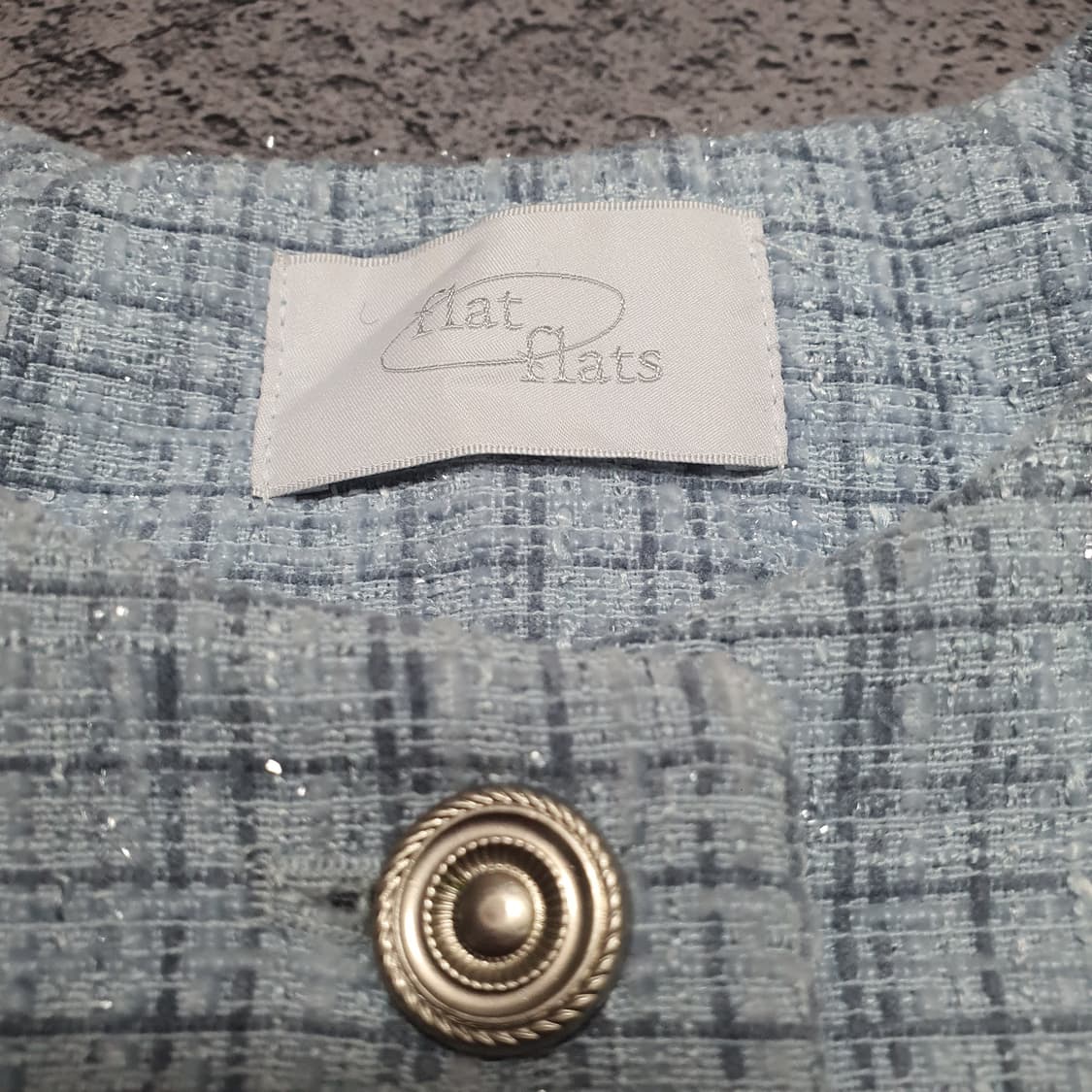 ✨ (바배) 트위드 노칼라 라운드 자켓 상품이미지3