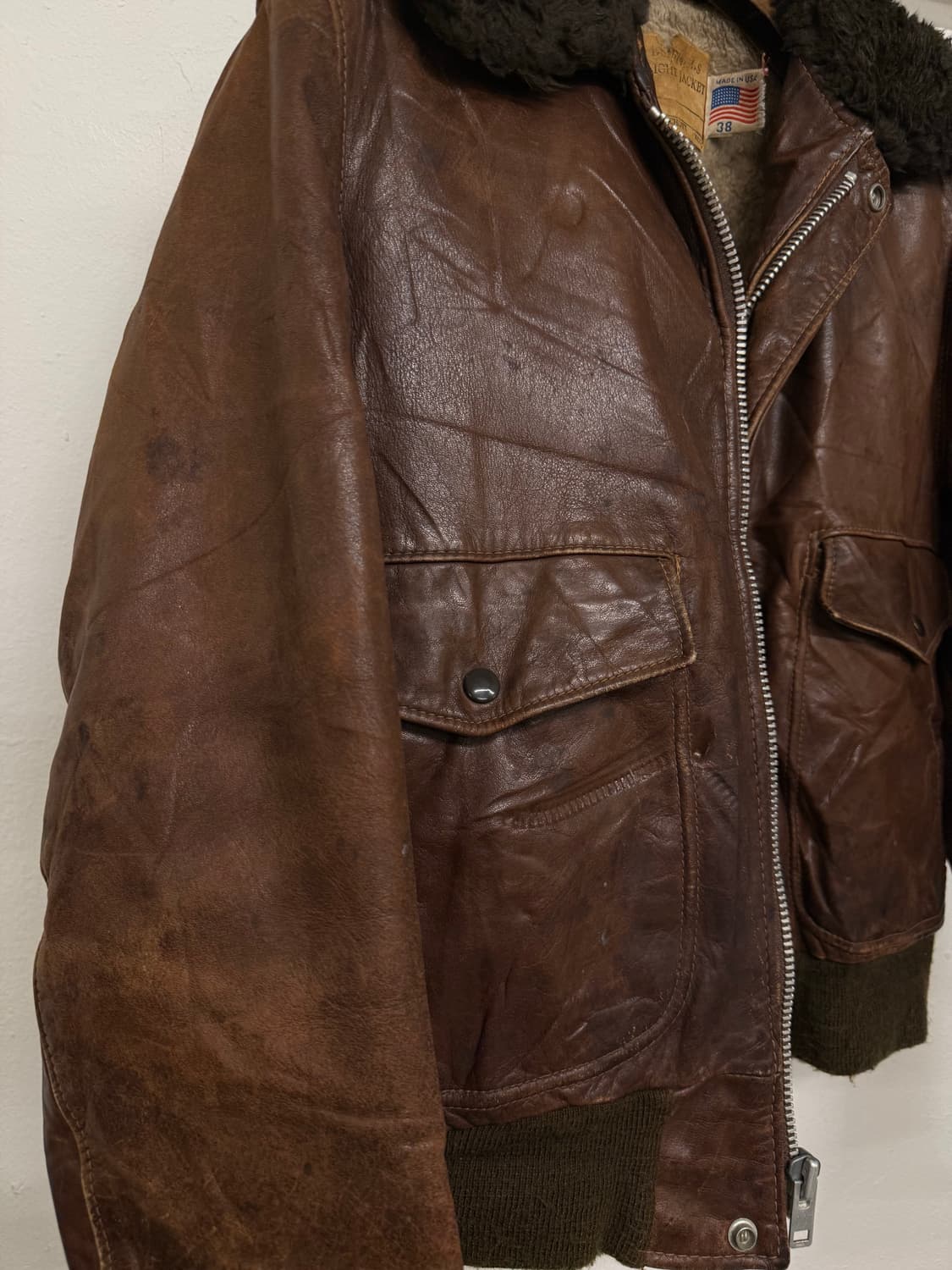 60s 쇼트 플라이트 가죽자켓 g-1 상품이미지3