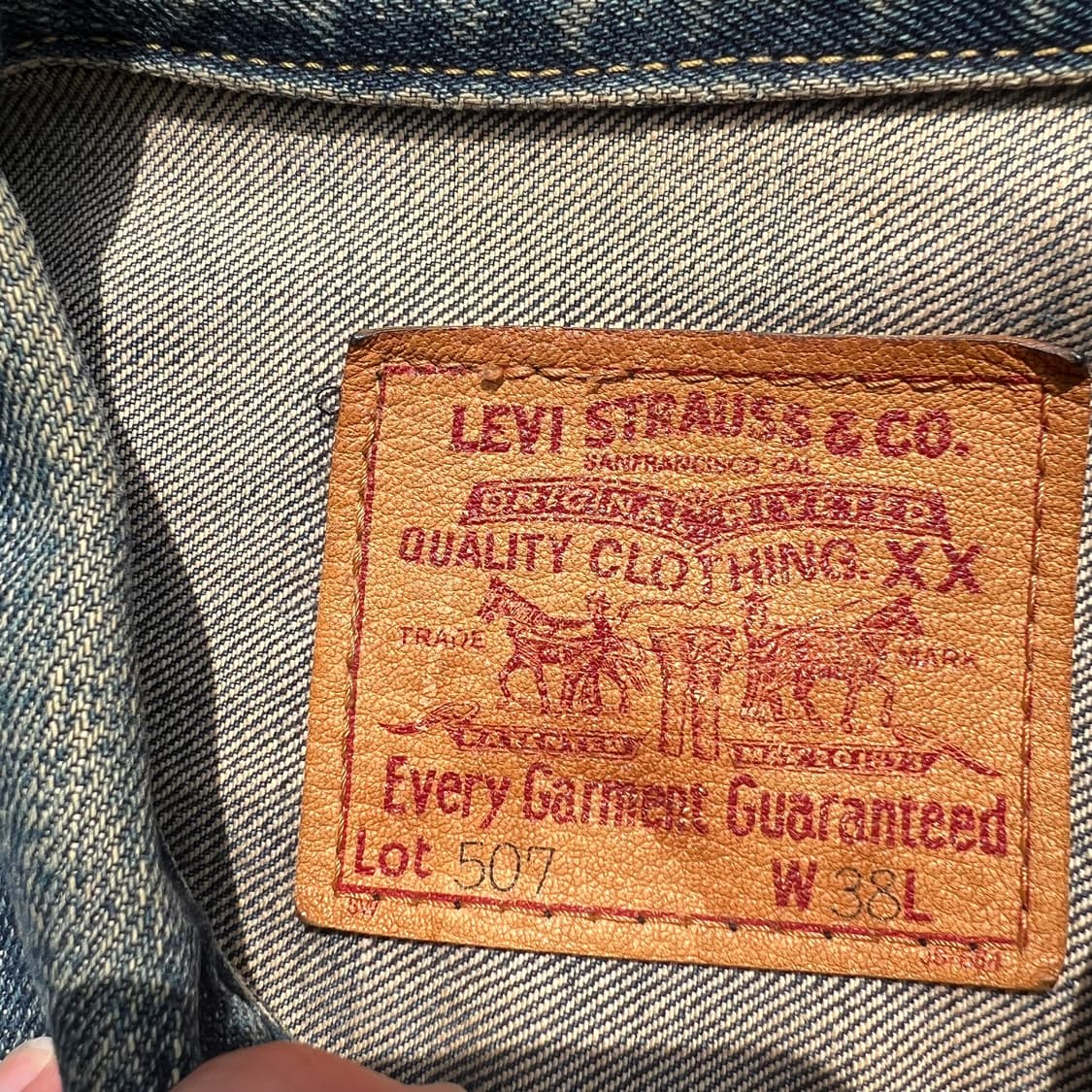 90‘s 리바이스 2세대 빅E 데님 트러커 자켓 상품이미지9