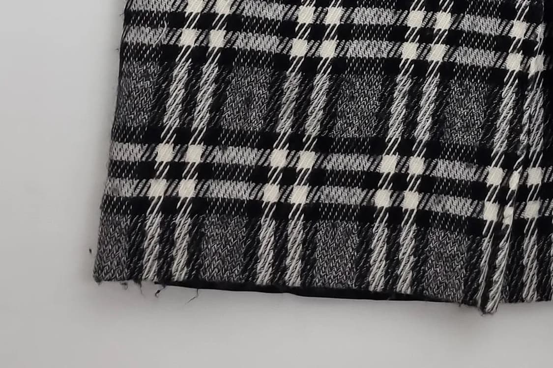 TOKYO STYLE 빈티지 그레이 체크 스커트 울 100% 상품이미지5