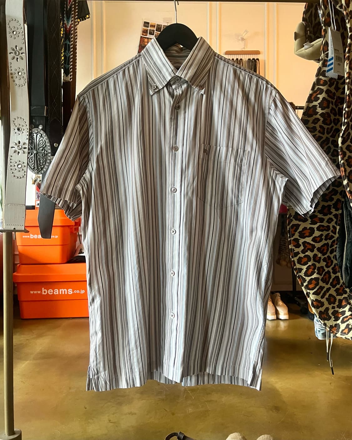 2000s BURBERRY London 1/2 Stripe Shirt 상품이미지3