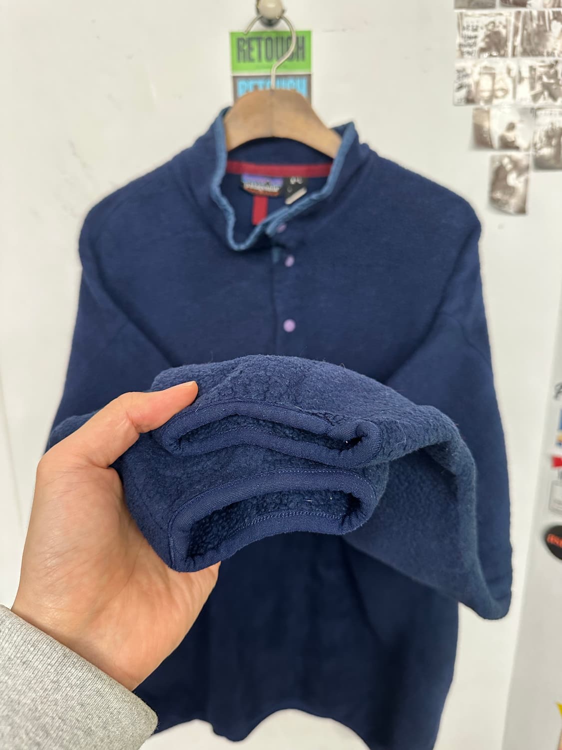 90‘s 파타고니아 신칠라 스냅티 ’네이비‘ 상품이미지6