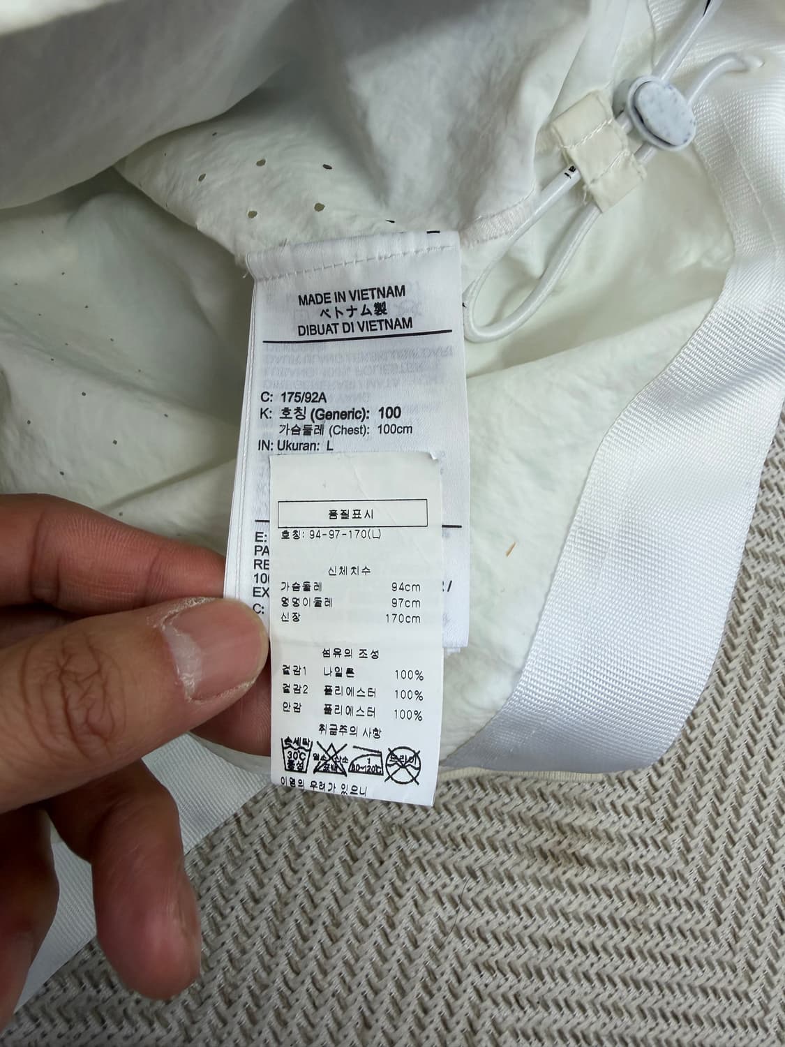 매장판정품) 나이키x사카이 NRG 레이어드 붐버 자켓 L 상품이미지8